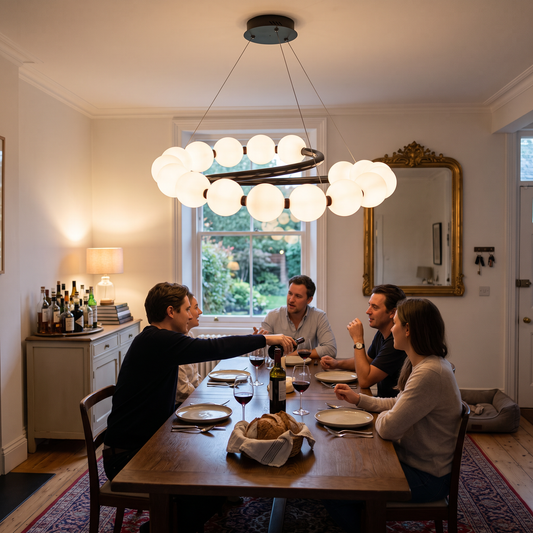Plume Spiral Pearl Chandelier