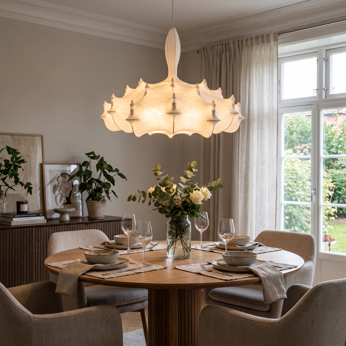 Zephyr Silk Petal Chandelier