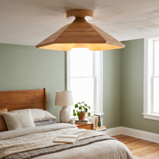 Wabi Wood Cap Flush Mount