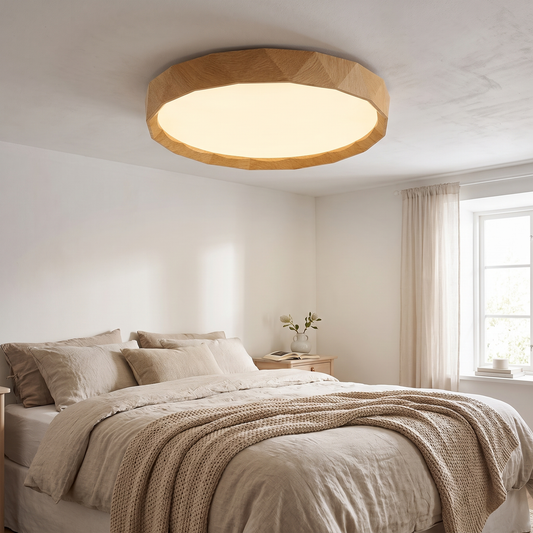 Wabi-Sabi Wood Flush Mount