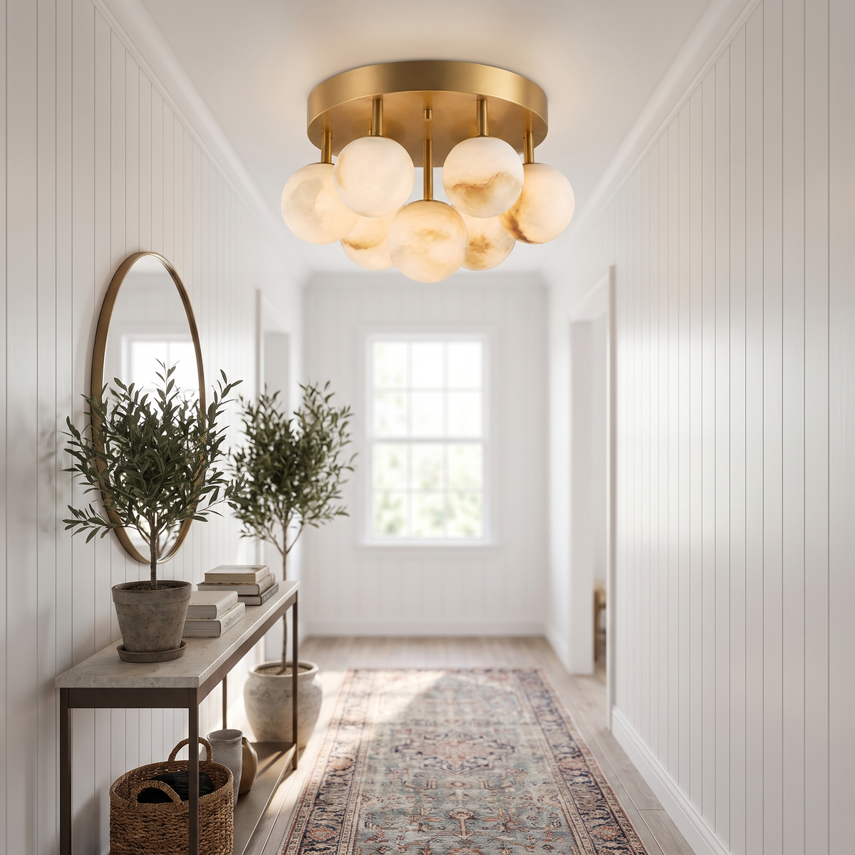 Noma Alabaster Cluster Flush Mount