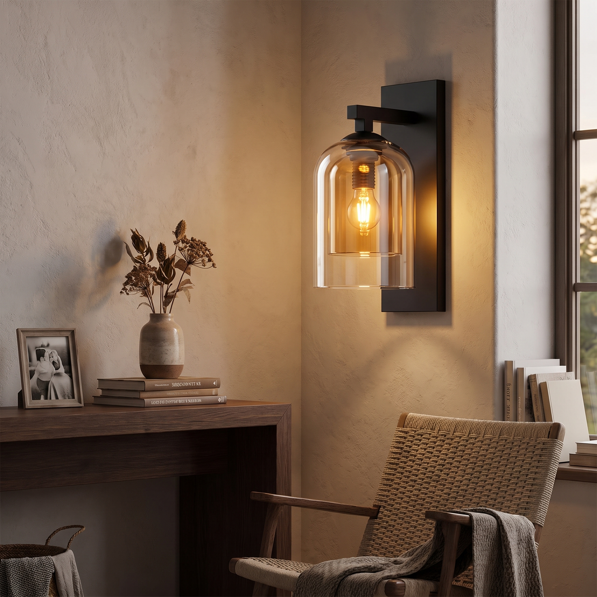 Tinted Bell Jar Wall Sconce