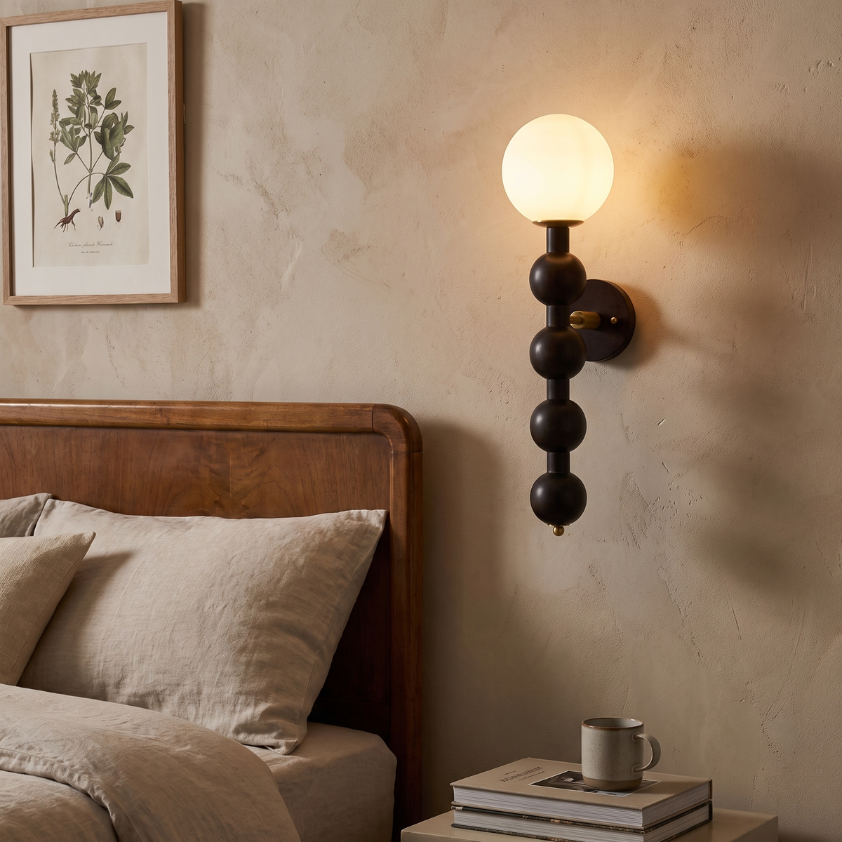 Bubbly Beaded Globe Wall Lamp