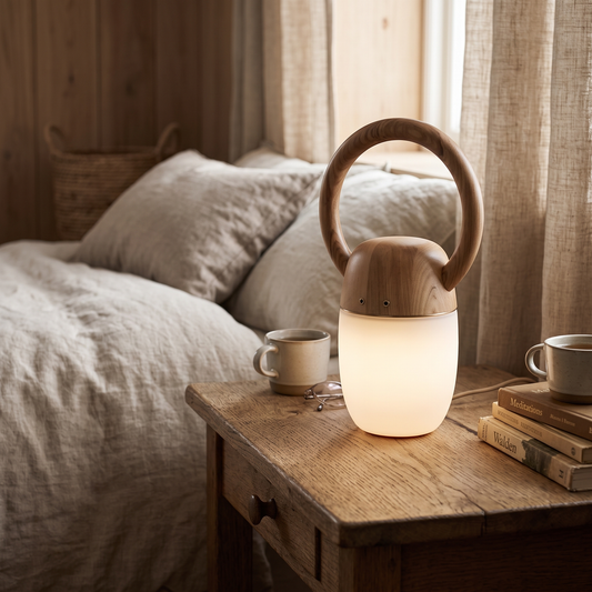 Ring Handle Wood Lantern
