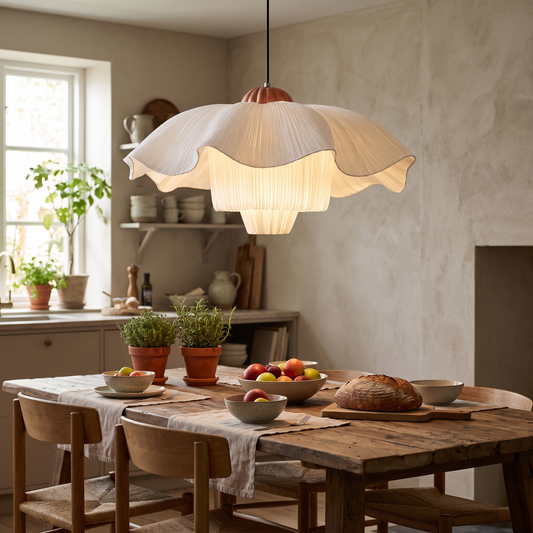 Fleur French Linen Pendant Light