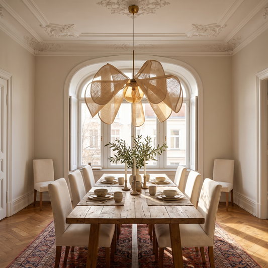 Soleil Linen Chandelier
