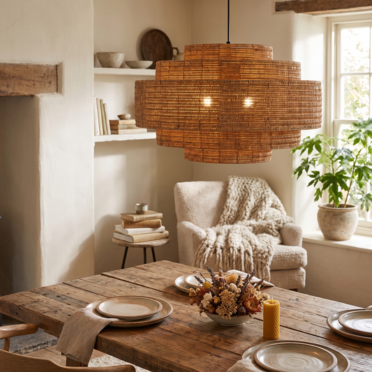 Kago Woven Rattan Pendant Light