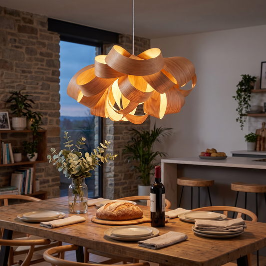 Bloom Wood Veneer Pendant Light