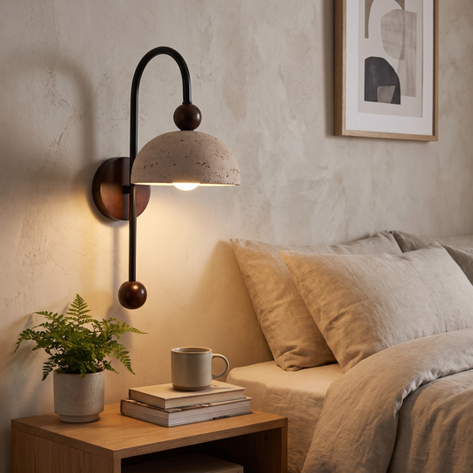 Travertine Dome Wall Sconce