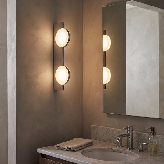 Chrome Double-Head Wall Sconce