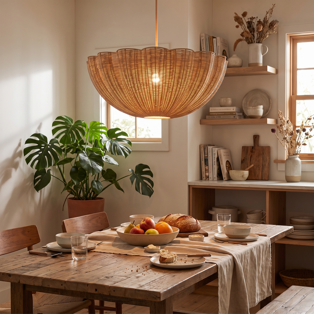 Soleil Rattan Pendant