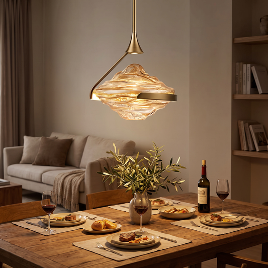 Sculptural Glass Pendant Light