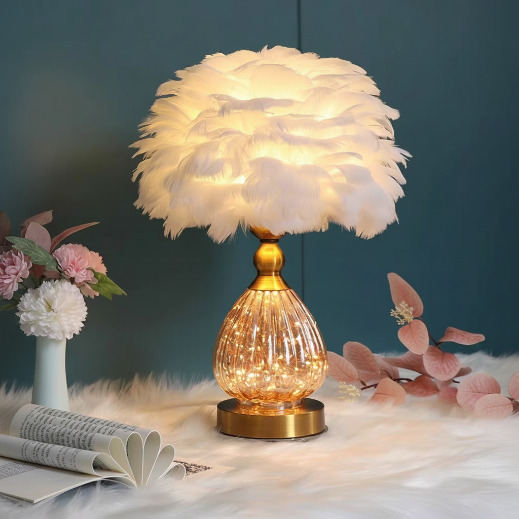 Plume Feather Table Lamp