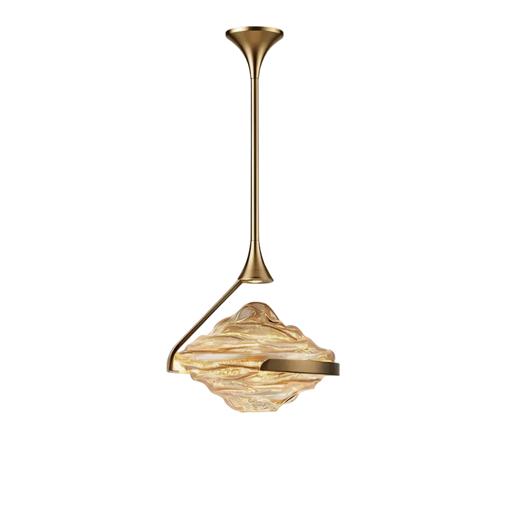 Sculptural Glass Pendant Light