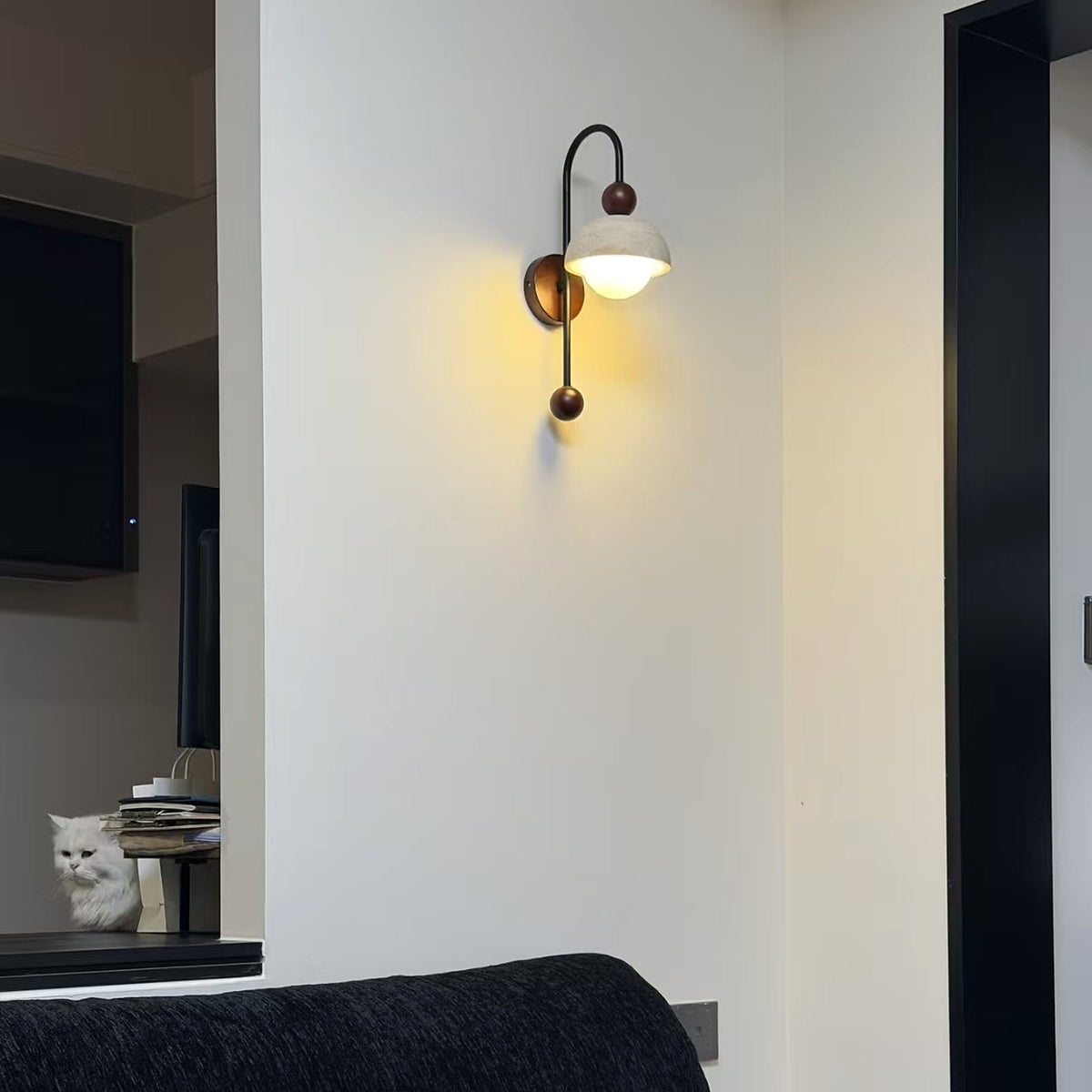Travertine Dome Wall Sconce