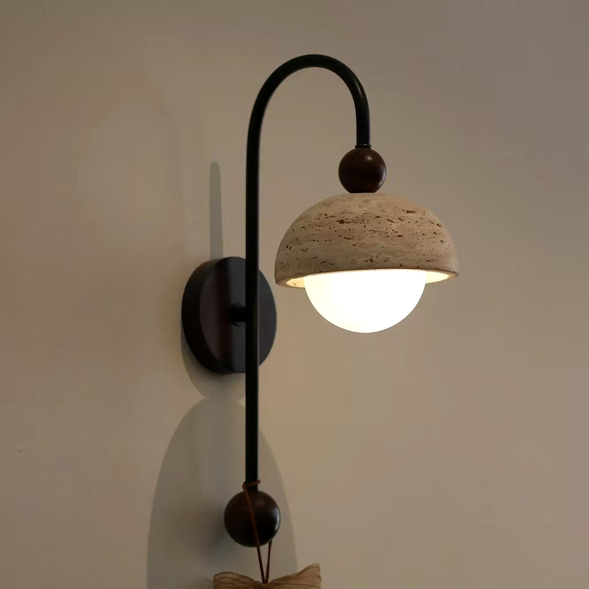 Travertine Dome Wall Sconce