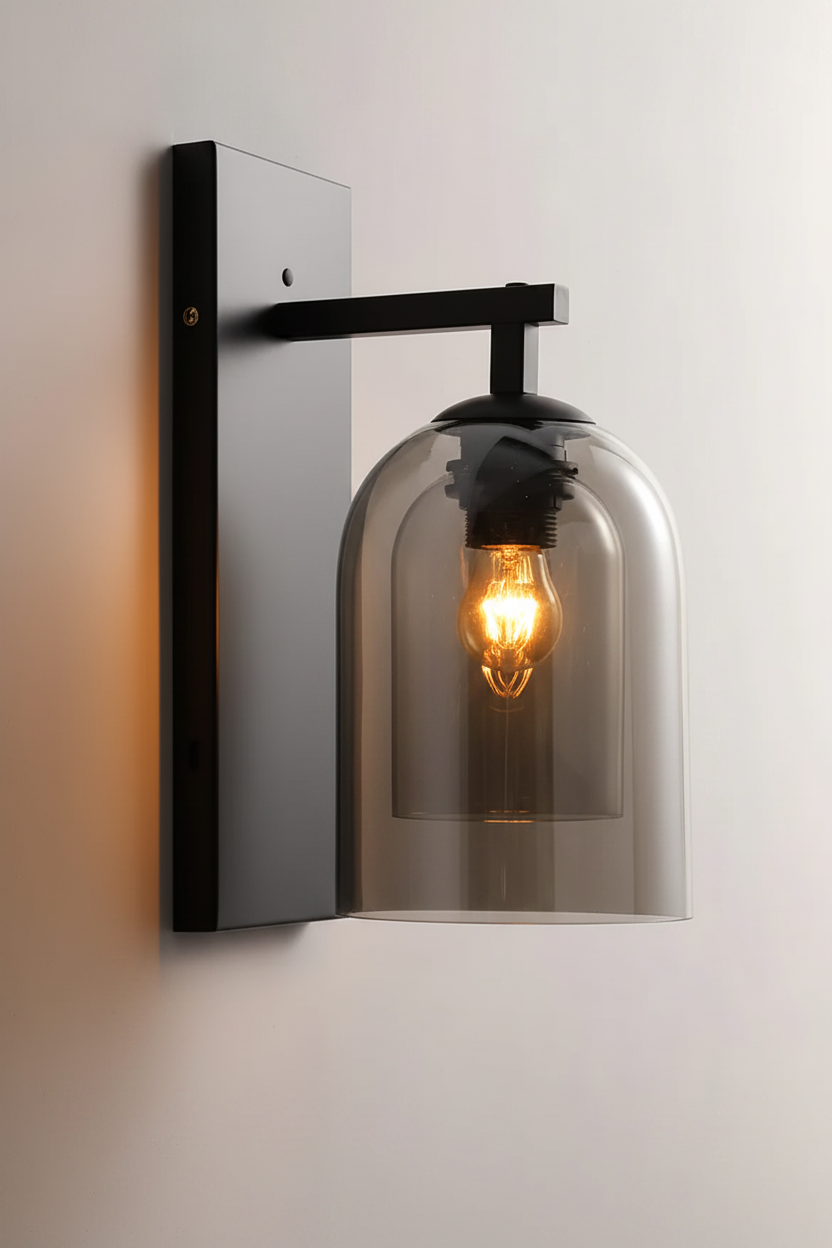 Tinted Bell Jar Wall Sconce