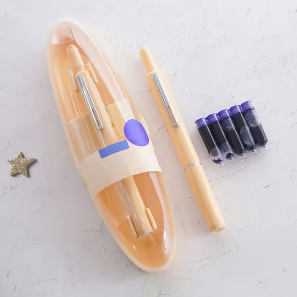 Smooth Writing Retractable Ergonomic Fountain Pen Office
