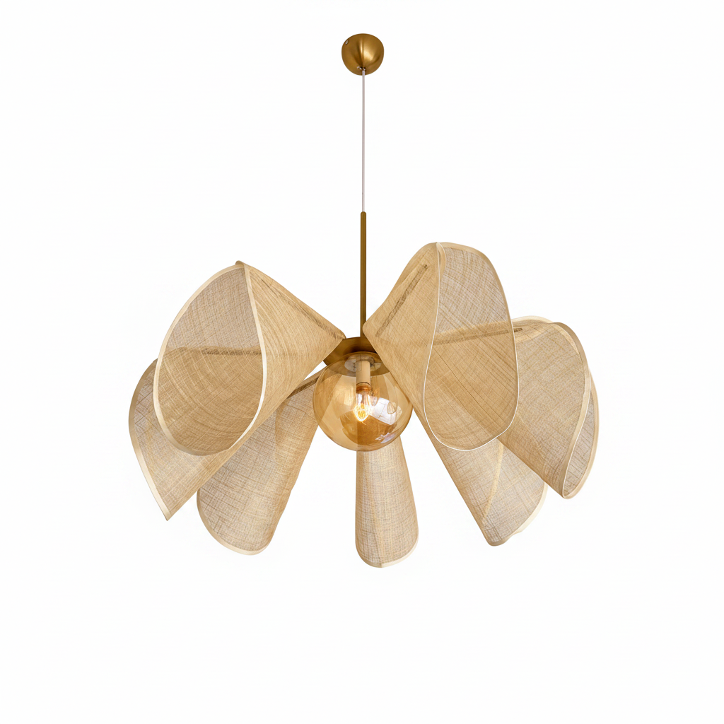 Soleil Linen Chandelier